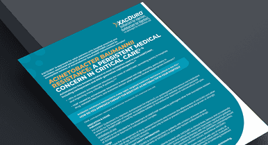 XACDURO® (sulbactam for injection; durlobactam for injection), co-packaged for intravenous use critical care brochure